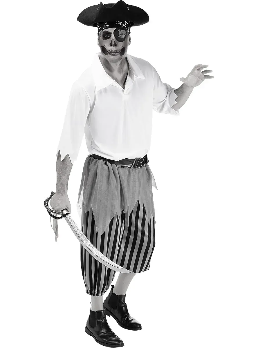 Funidelia Pirata Zombie costume uomo nero horror