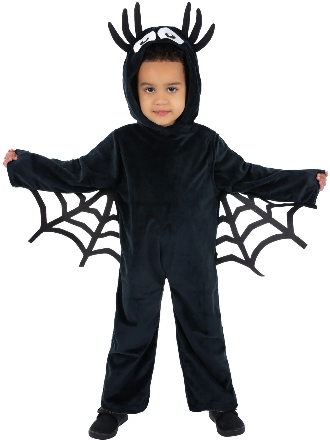 Smiffys Costume Ragno bimbo tuta 1-4 anni ali ragnatela