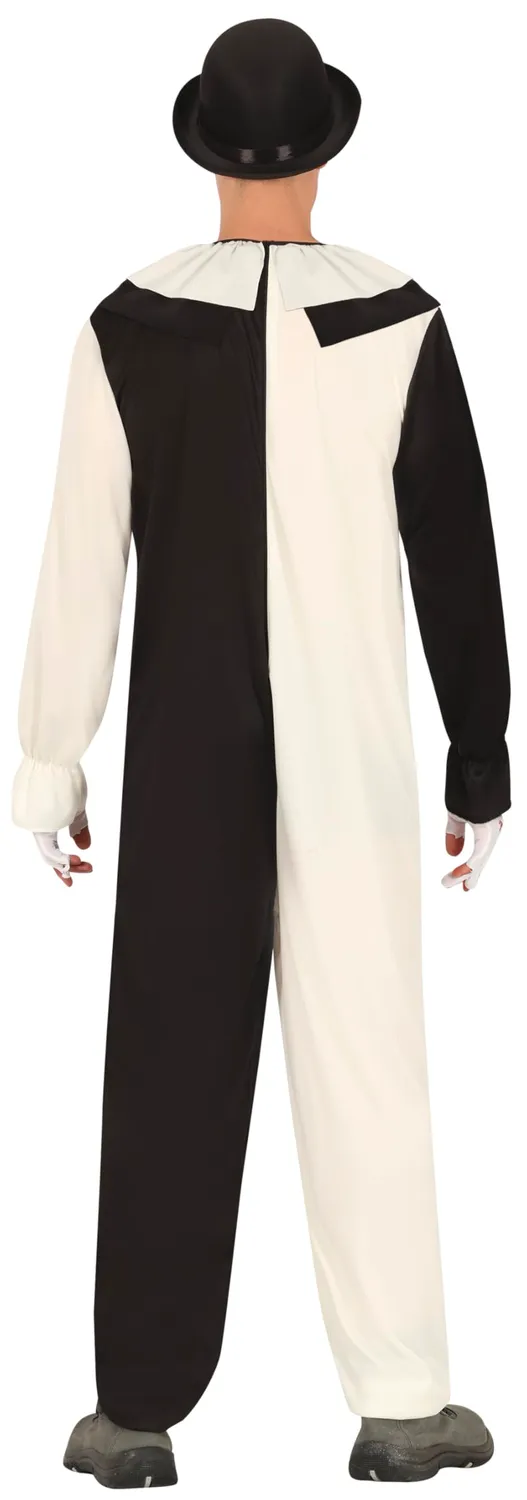 Guirca Costume Clown Terrificante Bianco Nero Taglia L