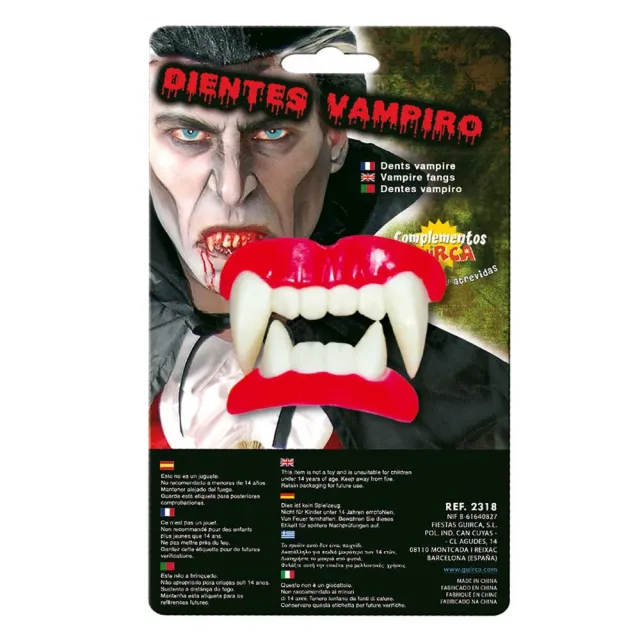 Fiestas Guirca 2318 denti vampiro bianchi taglia unica
