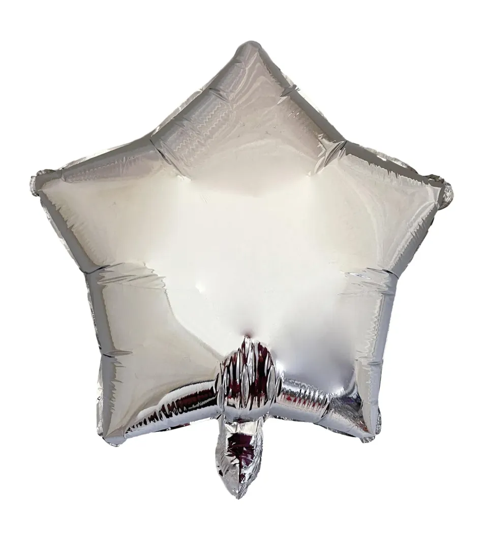 P'tit Clown 22313 palloncino stella argento 37 cm