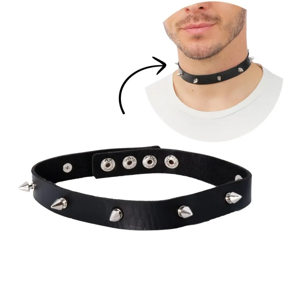 P'tit Clown 18400 collana punk nera per Halloween