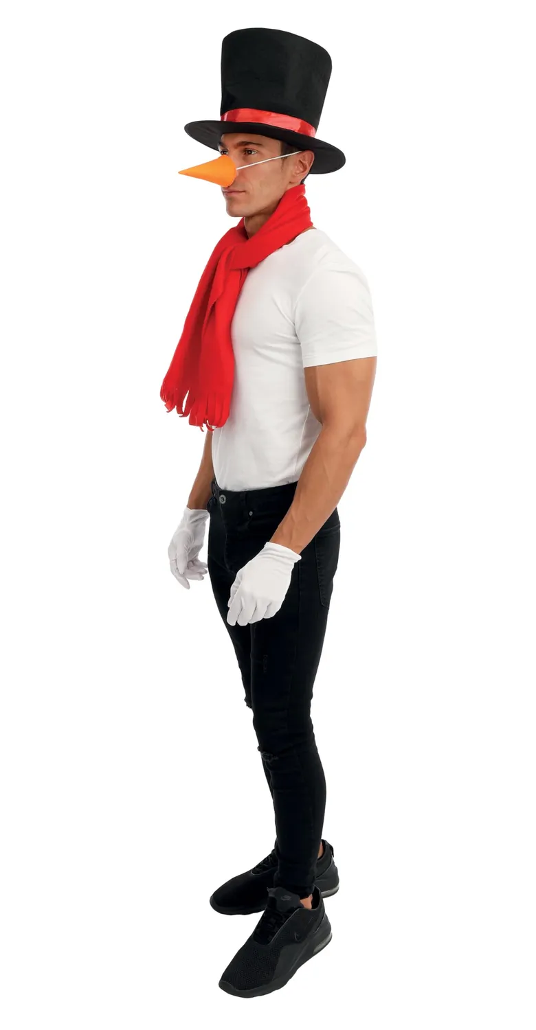 P'tit Clown re23654 set costume pupazzo di neve adulto taglia unica