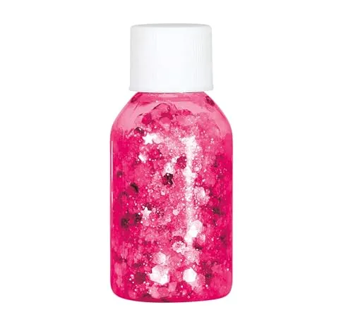 Fiestas Guirca Gel Fucsia Glitter Flacone Trucco Brillante