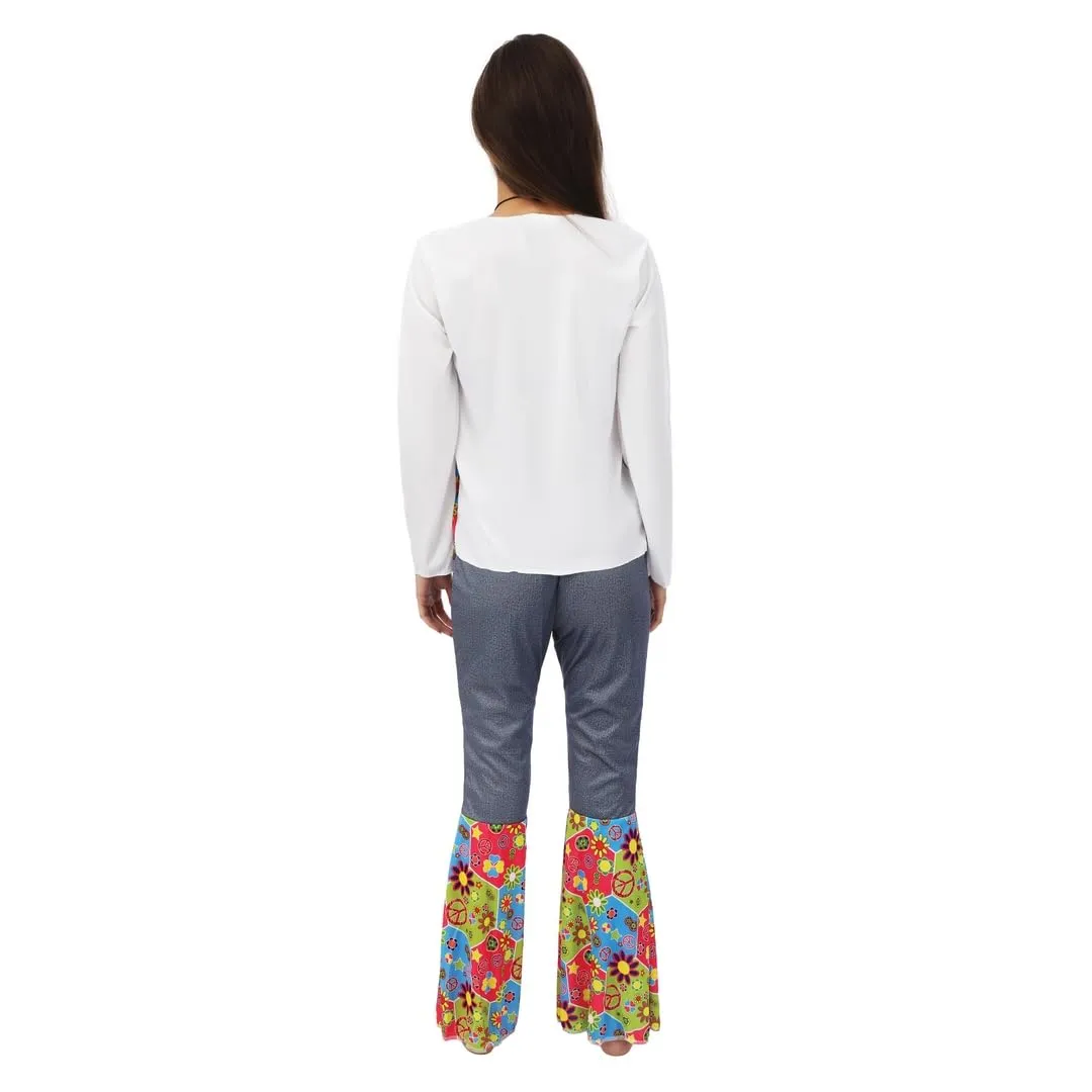 P'tit Clown Hippie Donna Costume L-XL Flower Power
