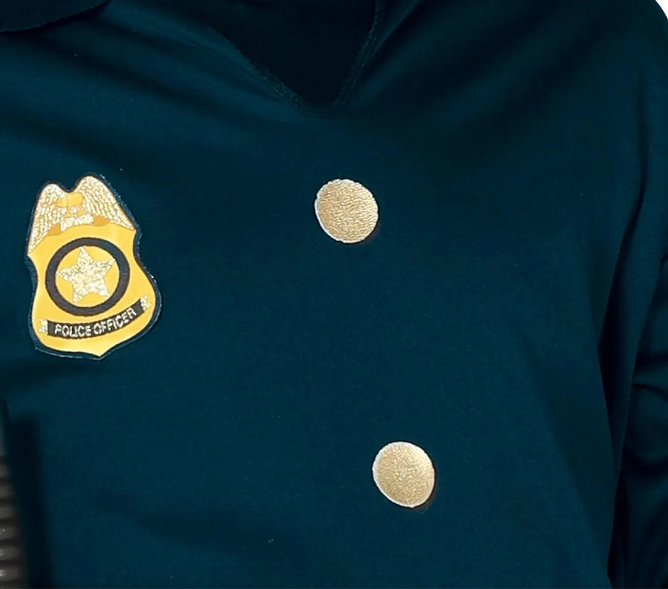 Guirca Poliziotto costume bambino blu oro con cappello