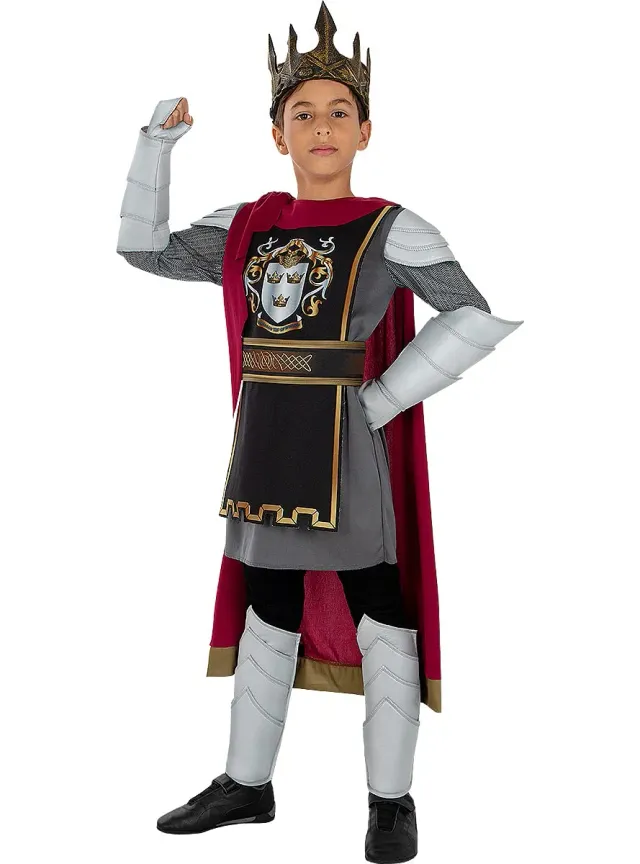 Funidelia Re Artù Deluxe costume bambino porpora medievale
