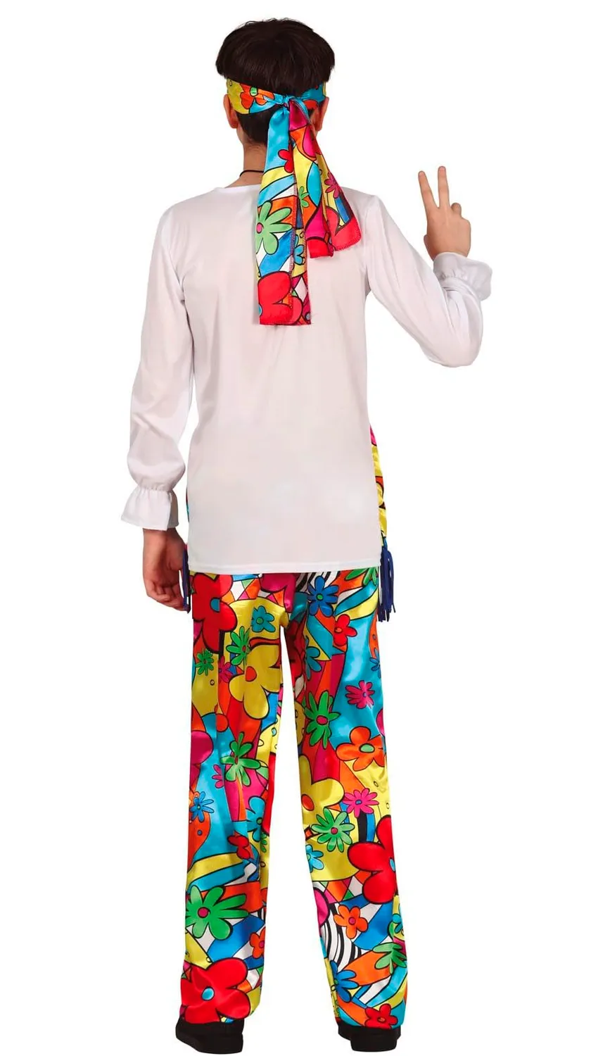 Fiestas Guirca GG87480 Costume Hippie con gilet e fascia