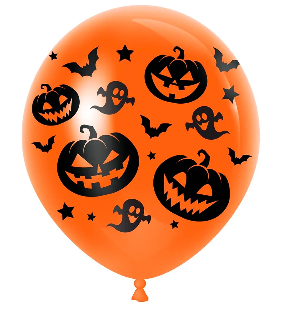 Guirca Halloween palloncini zucca nera 10 pezzi lattice
