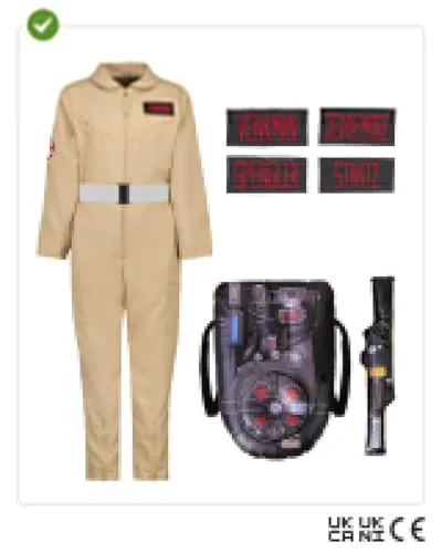 Funidelia Ghostbusters costume bambini 10-12 anni tuta