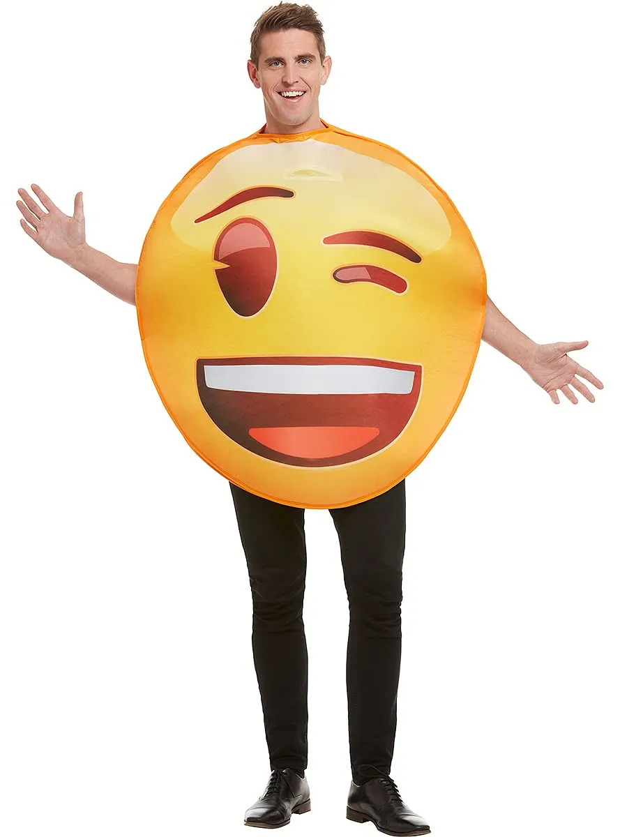 Funidelia Emoji Occhiolino costume giallo taglia Standard