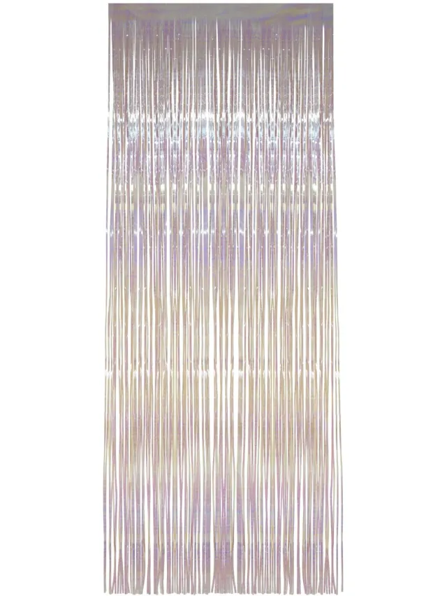 Smiffys Shimmer Curtain tenda festa bianca iridescente