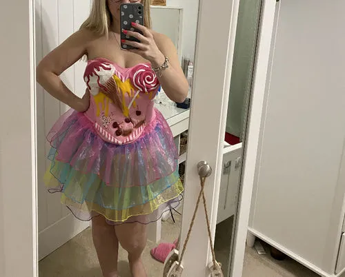 Smiffys Candy Queen costume carnevale rosa con tutu