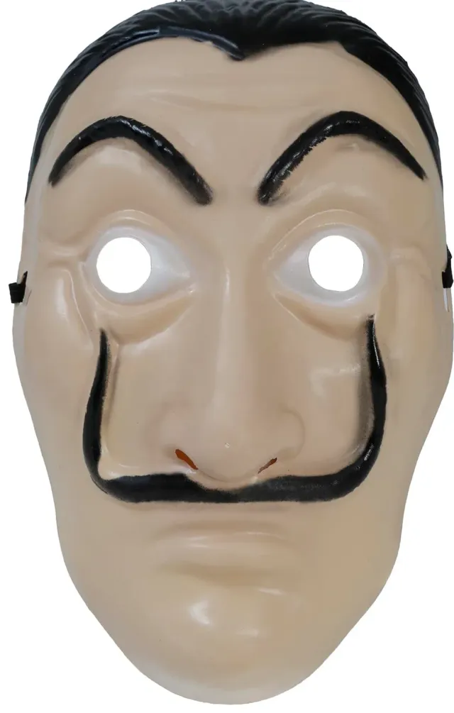 Guirca Maschera Salvador Dalì maschera PVC rapinatore