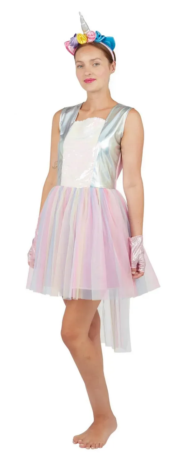 P'tit Clown costume unicorno donna vestito cerchietto