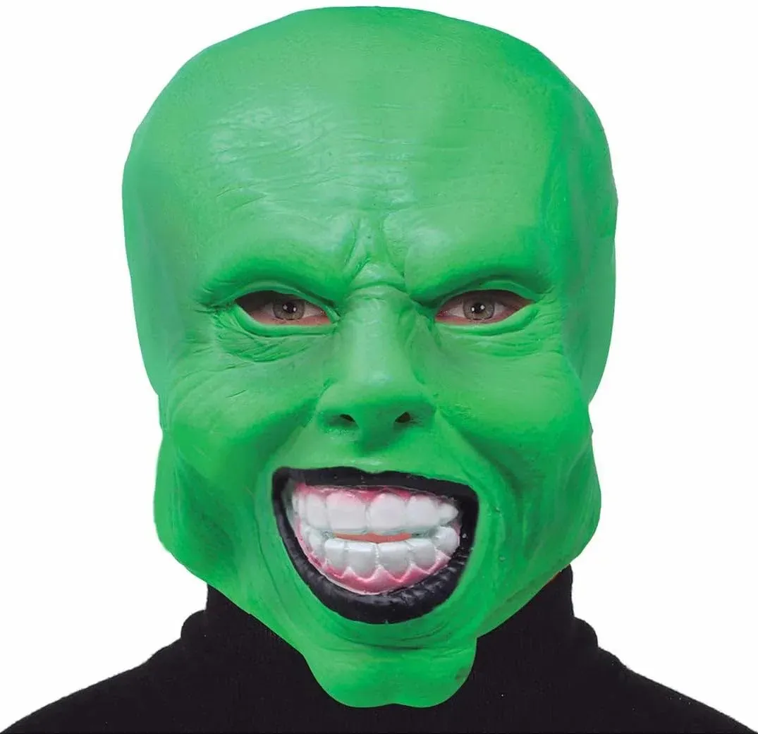 Guirca Villano Verde Maschera Carnevale Adulto Verde