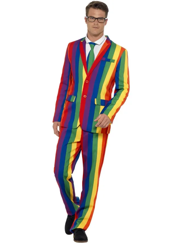Smiffys Over The Rainbow completo uomo multicolore