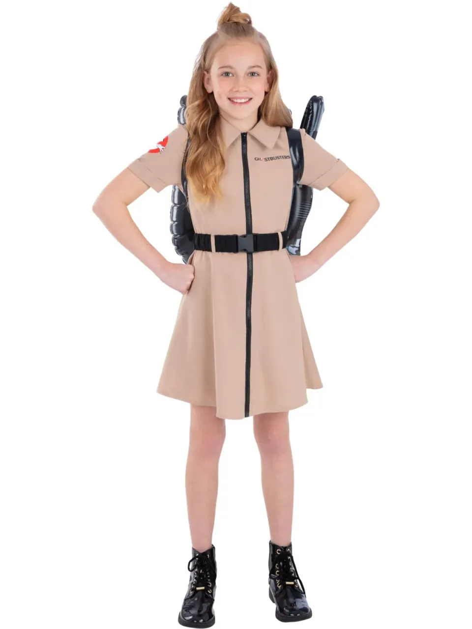 Smiffys Ghostbusters costume bambina vestito beige 4-12 anni