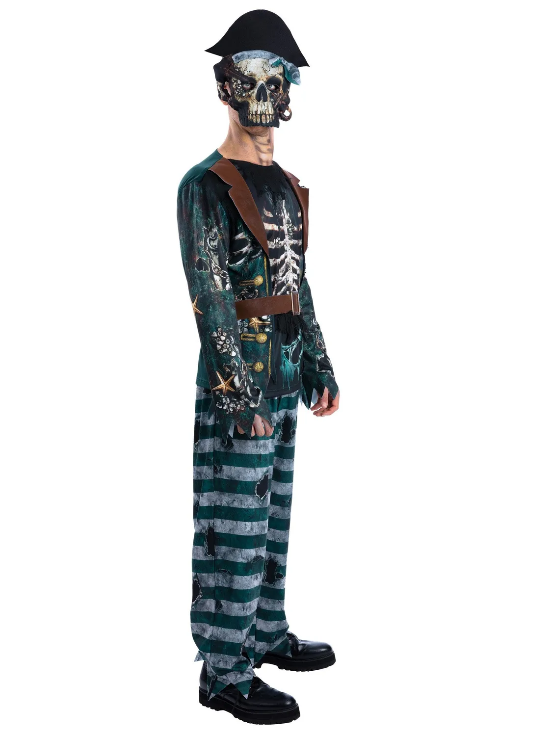 Smiffys Pirata Scheletro Capitano Costume Uomo L
