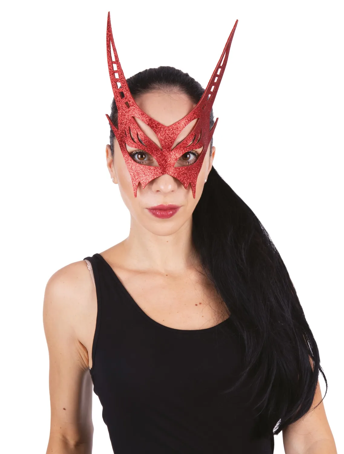 P'tit Clown Maschera Diavolo Maschera Rossa Adulto Halloween