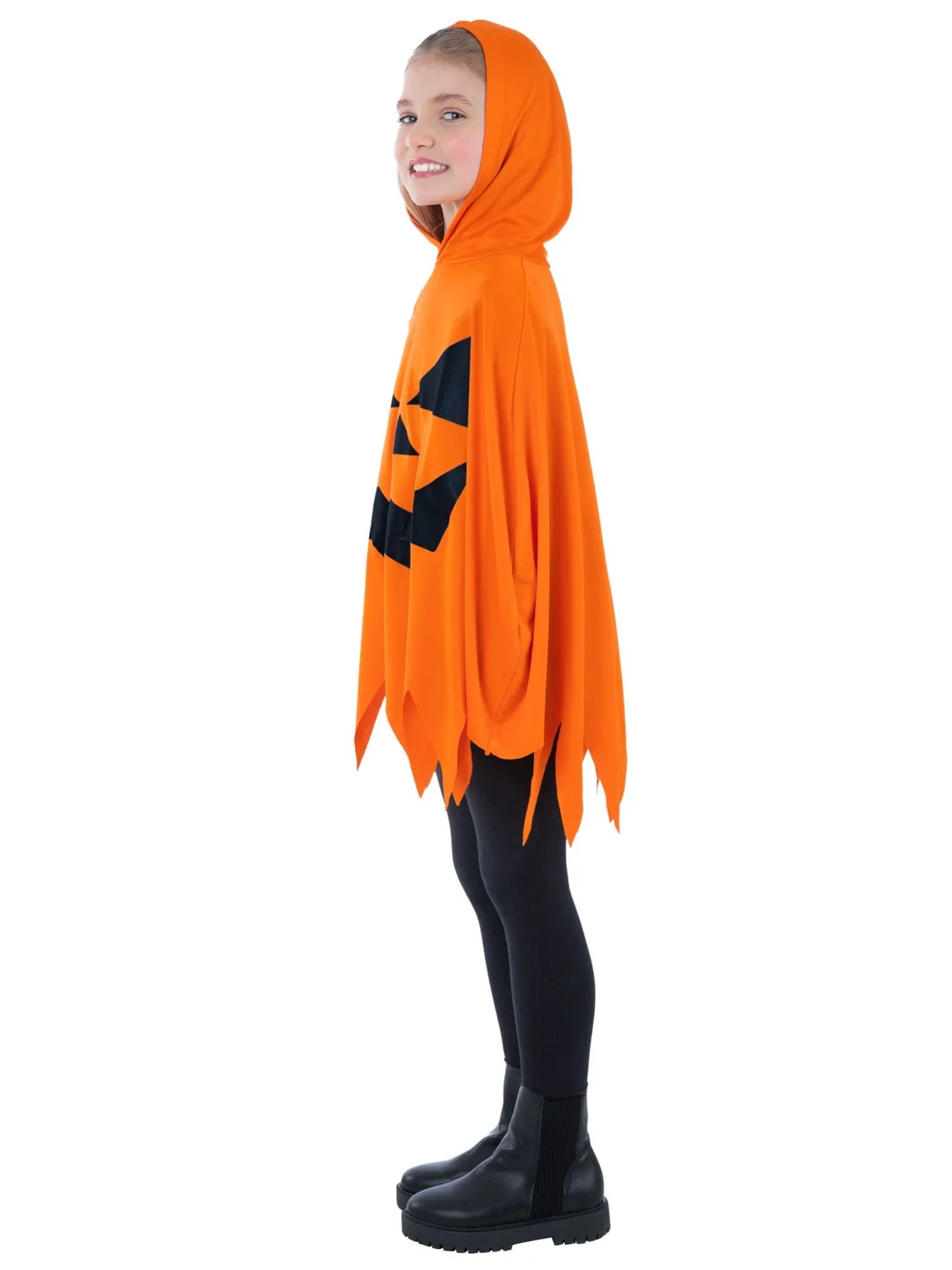 Smiffys Pumpkin poncho zucca arancione bambini unisex