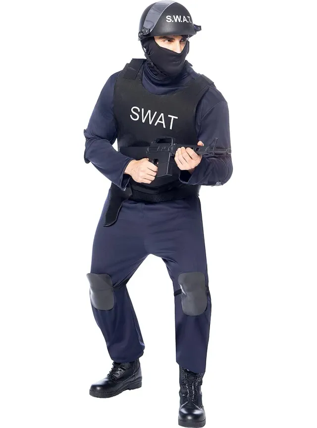 Funidelia Costume SWAT Uomo M Blu Scuro