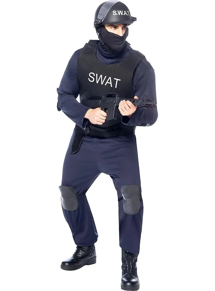 Funidelia Costume SWAT Uomo M Blu Scuro