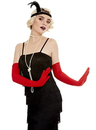 Funidelia Guanti Rossi Lunghi Accessorio Costume Rosso Adulto