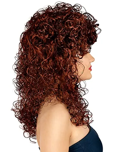 Funidelia Anni 20 Charleston parrucca castana riccia donna