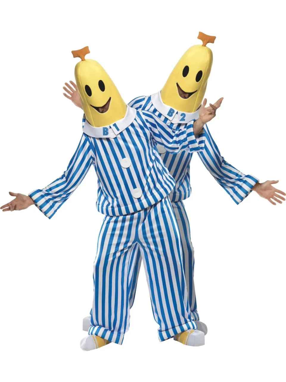 Smiffys Bananas in Pyjamas costume adulto blu B1 B2