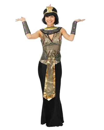 P'tit Clown Egiziana costume donna nero L-XL completo