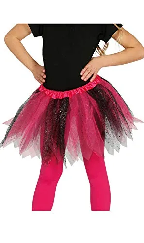 Guirca Tutù Bambina Rosa Nero Brillante Taglia Unica
