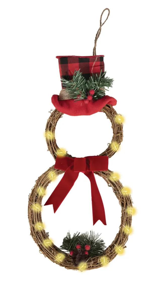 P'tit Clown re22826 ghirlanda luminosa pupazzo neve 48 cm