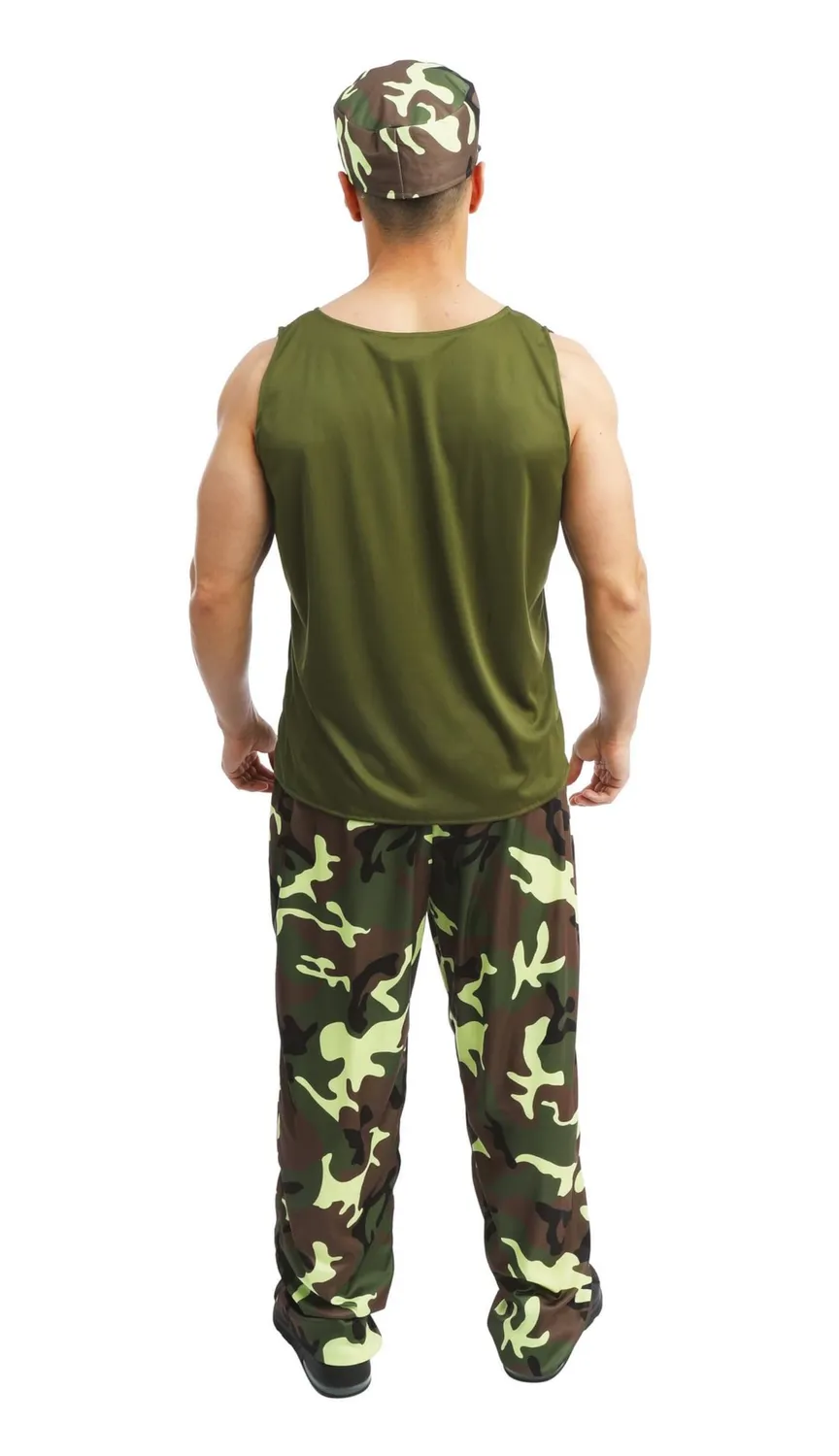 P'tit Clown Travestimento Soldato Mimetico Costume Uomo L-XL