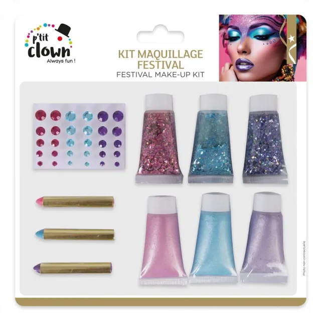 P'tit Clown 23351 Kit Trucco Festival Multicolore