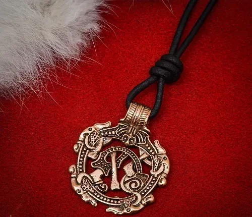 La Bottega di Merlino Collana Bronzo Serpente Nordico 3,5cm