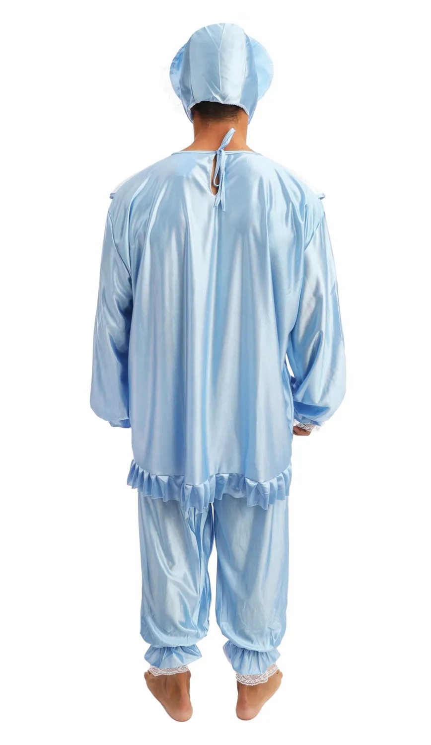 P'tit Clown Costume Neonato adulto L-XL blu umoristico