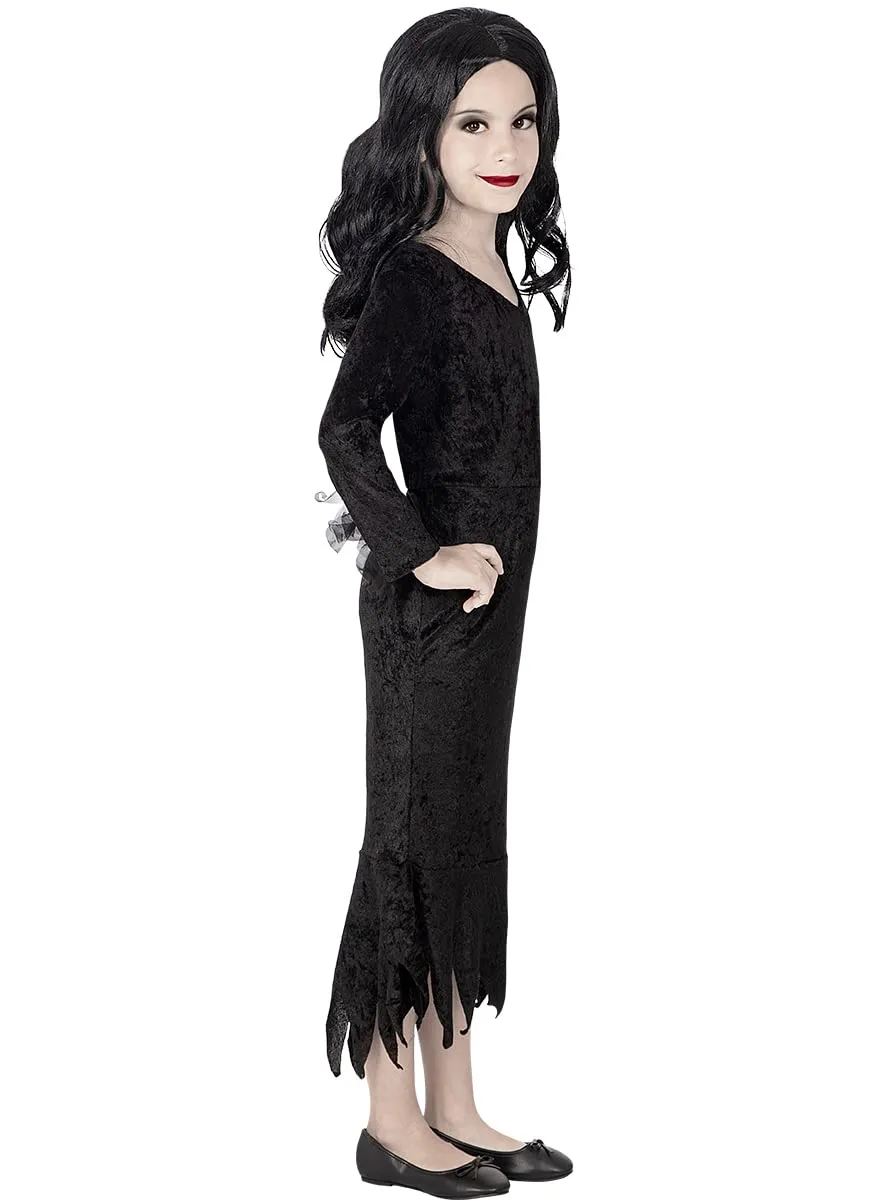 Funidelia Addams Parrucca Morticia parrucca bambina nero