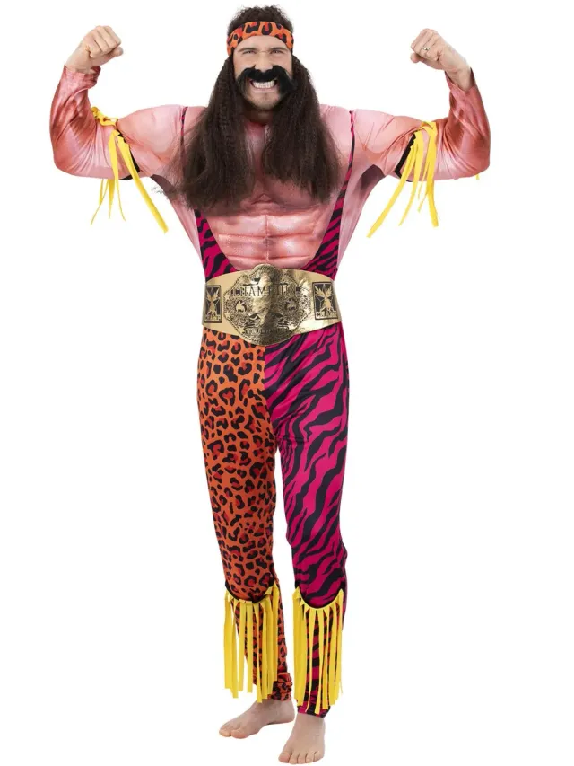 Smiffys Wrestler Deluxe costume uomo muscoli taglia M