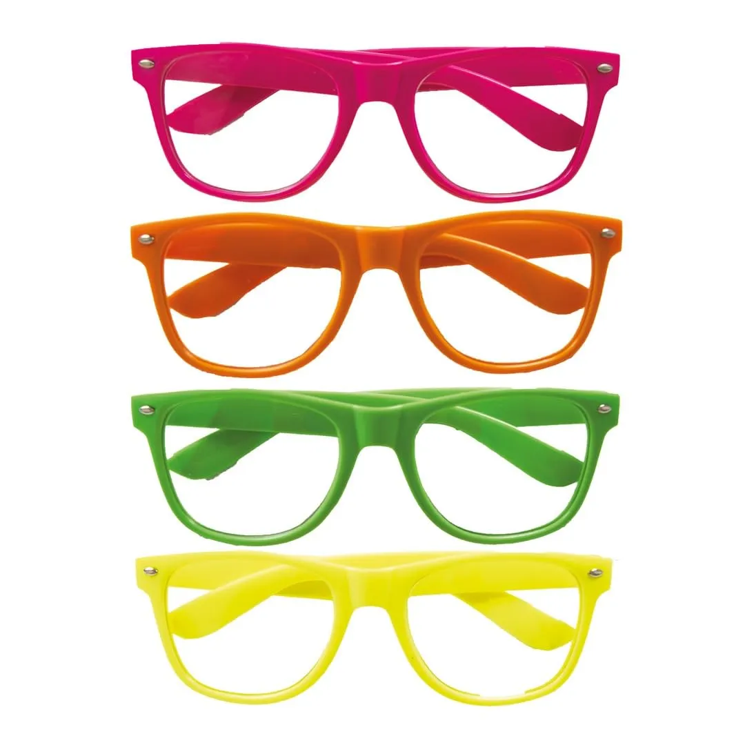 P'tit Clown Re22673 set 4 occhiali fluorescenti fluo