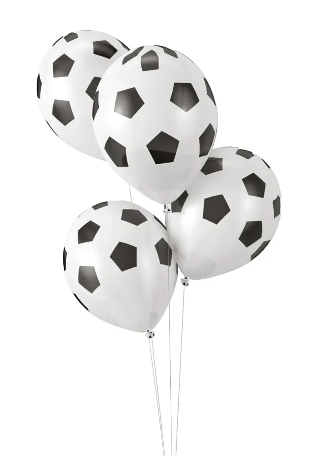P'tit Clown Palloncini calcio 30 cm bianco nero 8 pz