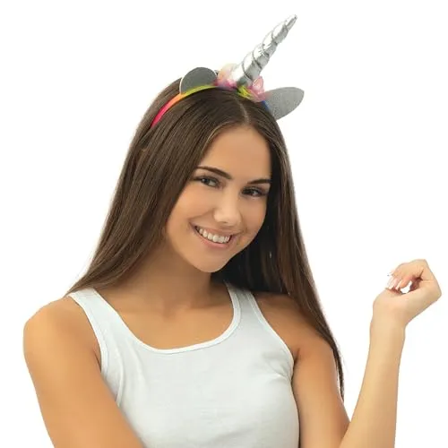 P'tit Clown Cerchietto Unicorno Argento Arcobaleno Accessorio