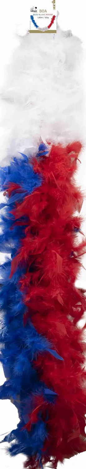 P'tit Clown Boa Piume Blu Bianco Rosso Taglia Unica