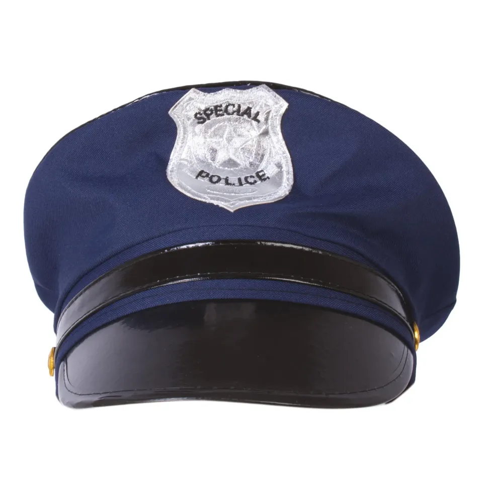 P'tit Clown 17460 Cuffia Poliziotto Adulto Blu regolabile