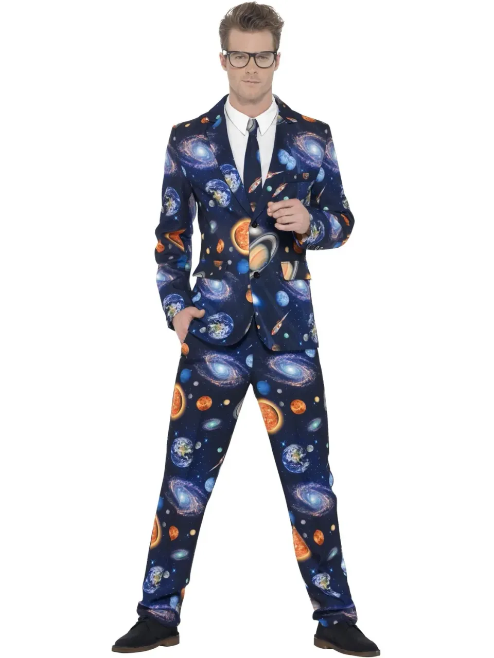 Smiffys Space Stand Out Suit vestito uomo blu per feste