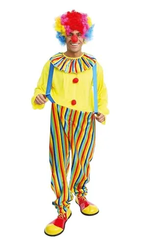 P'tit Clown Costume Clown Adulto Multicolore L-XL
