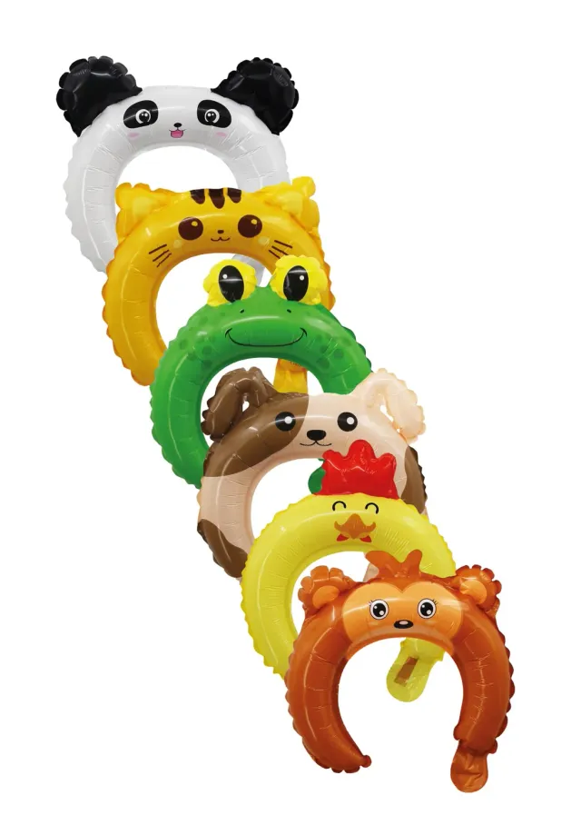 P'tit Clown 14041 Cerchietto Gonfiabile Animali 6 Pezzi