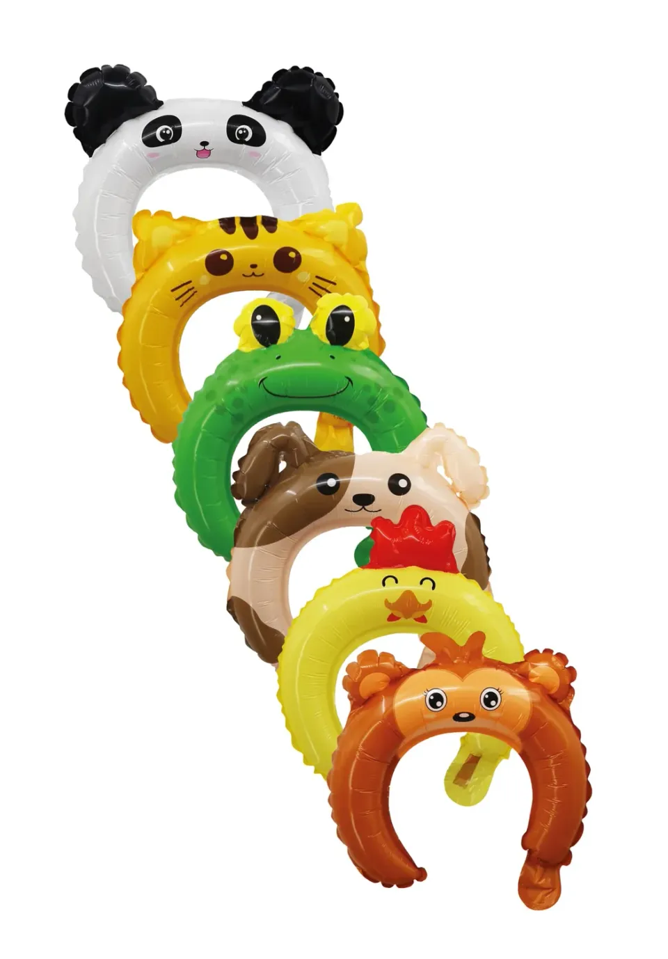 P'tit Clown 14041 Cerchietto Gonfiabile Animali 6 Pezzi