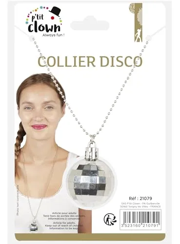 P'tit Clown re21079 collana sfera sfaccettata taglia unica in plastica