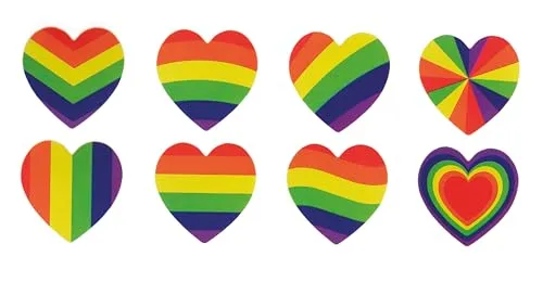 P'tit Clown 23256 Adesivi Cuore Arcobaleno 240 Pezzi Carta